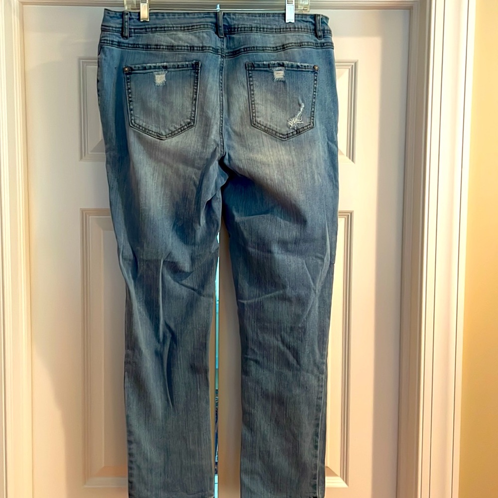 Cato Straight Leg Distressed Jeans